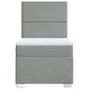 vidaXL Giroletto a Molle con Materasso Grigio Chiaro100x200 cm Tessuto