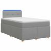 vidaXL Letto box spring con materasso Grigio Chiaro 120 x 190 cm