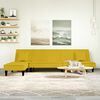 vidaXL Divano Letto a L Giallo 255x140x70 cm in Velluto