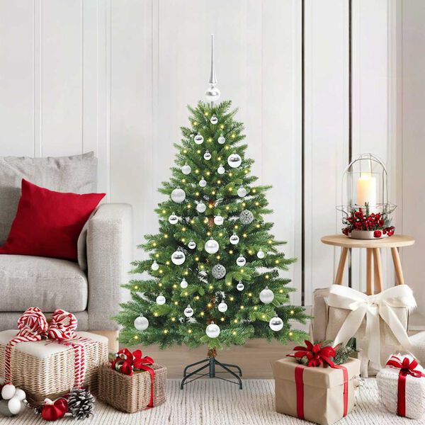 vidaXL Albero di Natale artificiale con 150 LED Verde 120 cm PE e PVC