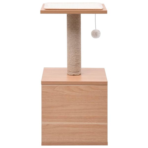 vidaXL Albero per Gatti con Tappeto Tiragraffi in Sisal 62 cm