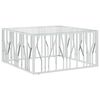vidaXL Tavolino da Salotto 100x100x50 cm in Acciaio Inox e Vetro
