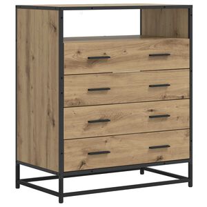 vidaXL Mobile con Cassetti 4-Cassetto Rovere artigianale