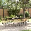 vidaXL Set da Pranzo per Giardino 7 pcs Marrone polyrattan