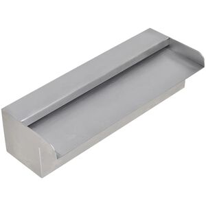 vidaXL Fontana a Cascata per Giardino Rettangolare Acciaio Inox 30 cm