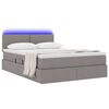 vidaXL Letto con contenitore e LED Talpa 140 x 190 cm Poliestere