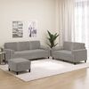 vidaXL Set di Divani 3 pz con Cuscini Decorativi Grigio Chiaro Velluto