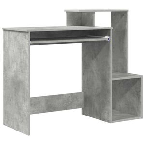vidaXL Scrivania Grigio cemento 106 x 41 x 88.5 cm Legno multistrato