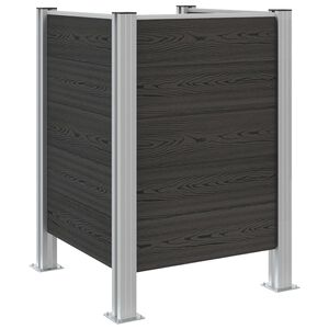 vidaXL Recinzione Contenitore per Rifiuti Grigio 85 x 85 x 115 cm
