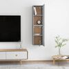 vidaXL Mobili TV 2pz Grigio Cemento 30,5x30x60 cm Legno Multistrato