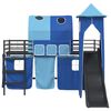 vidaXL Struttura del letto loft per bambini Nero e Blu 79,5 x 200 cm