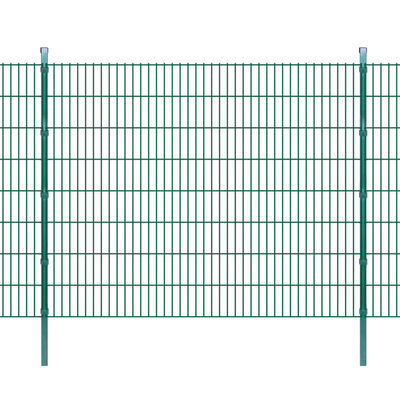 vidaXL Pannello di recinzione 2D giardino con paletti 2008x1630 mm 8m verde