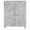 vidaXL Credenza Grigio Cemento 69,5x34x180 cm in Legno Multistrato