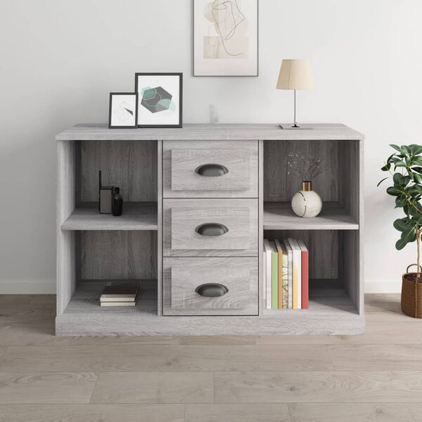 vidaXL Credenza Grigio Sonoma 104,5x35,5x67,5 cm in Legno Multistrato