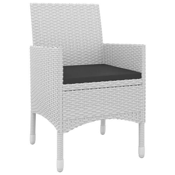 vidaXL Set da Pranzo per Giardino 5 pz con Cuscini Polyrattan e Vetro