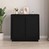 vidaXL Credenza Nera 80x34x75 cm in Legno Multistrato