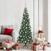 vidaXL Albero di Natale Artificiale Angolare con 300 LED Verde 180 cm