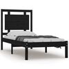 vidaXL Giroletto Nero in Legno Massello 100x200 cm