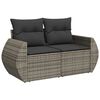 vidaXL Set Divano da Giardino 9 pcs Grigio polyrattan