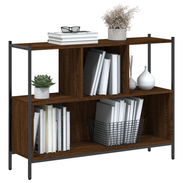 vidaXL Libreria Rovere Marrone 102x28x77,5 cm in Legno Multistrato