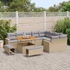 vidaXL Set Divano da Giardino 12 pcs Beige polyrattan