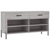 vidaXL Panca Porta Scarpe Grigio Sonoma 102x35x55 cm Legno Multistrato