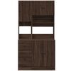 vidaXL Mobile da Cucina Rovere Marrone 95x50x180 cm Legno Multistrato