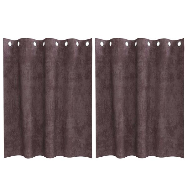 vidaXL Tende in Velluto con tende 2 pcs Marrone 140 x 140 cm Velluto