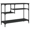vidaXL Tavolino Consolle con Ripiani Nero 100x35x75 cm