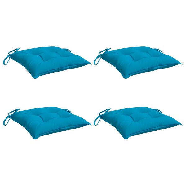 vidaXL Cuscini per Sedia 4pz Azzurro 40x40x7 cm in Tessuto Oxford