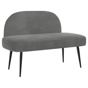 vidaXL Panchina imbottita con schienale Grigio scuro 110 x 60 x 76 cm