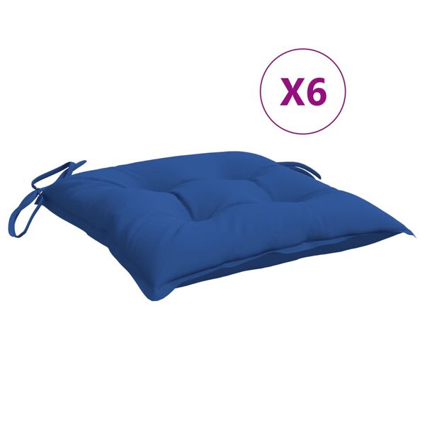 vidaXL Cuscini per Sedia 6 pz Blu 40x40x7 cm in Tessuto Oxford