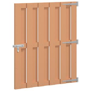 vidaXL Cancello da giardino 100 x 112 cm WPC e Alluminio Marrone