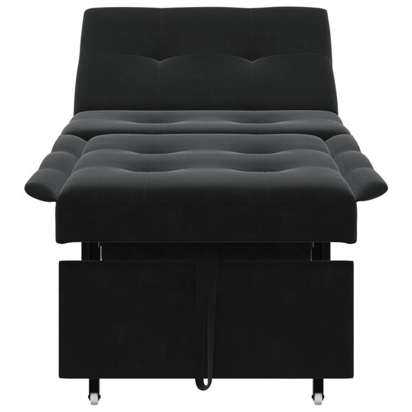 vidaXL Divano letto Nero 194 x 67 x 82 cm Velluto