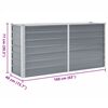 vidaXL Letto Rialzato Giardino in Acciaio Zincato 160x40x77 cm Grigio