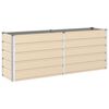 vidaXL Fioriera Avorio 195 x 50 x 75 cm Acciaio zincato