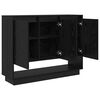 vidaXL Credenza Rovere Nero 97 x 29 x 75 cm Legno multistrato
