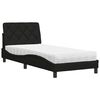 vidaXL Letto con Materasso Nero 80x200 cm in Tessuto
