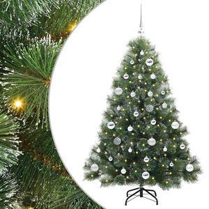 vidaXL Albero di Natale artificiale con 150 LED Verde 150 cm PE e PVC
