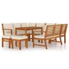 vidaXL Set da Pranzo da Giardino 9pz con Cuscini Legno Massello Acacia