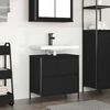vidaXL Mobile Lavabo da Bagno con Cassetti Rovere Nero 60x34,5x60 cm