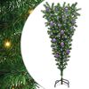 vidaXL Albero di Natale artificiale preilluminato capovolto con set di palline