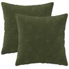 vidaXL Federa 2 pz HEERLEN Verde 50 x 50 cm Fleece in microfibra