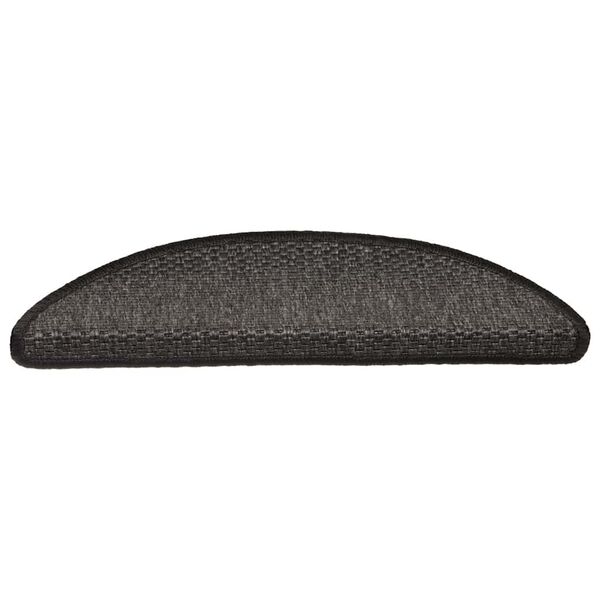 vidaXL Tappeti Adesivi Scale Aspetto Sisal 30 pz 56x17x3 cm Antracite