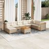 vidaXL Set Divano da Giardino 9 pz con Cuscini Beige in Polyrattan