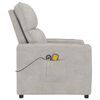 vidaXL Poltrona Massaggio Elettrica Grigio Chiaro Tessuto Microfibra