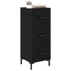 vidaXL Credenza Rovere Nero 34,5 x 34 x 90 cm Legno multistrato