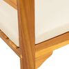 vidaXL Panchina Rosa con cuscino Naturale 114 x 46 x 82,5 cm