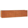 vidaXL Letto Rialzato da Giardino Ruggine 320x80x77 cm Acciaio Corten