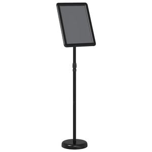 vidaXL Espositori per Fiere Nero 30 x 25 x 128 cm Alluminio